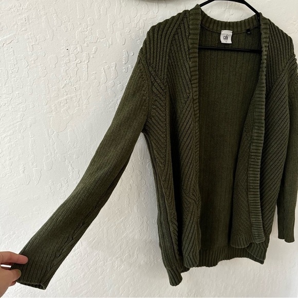 Cabi Aerial Sweater Style 3536 Green Longline Cardigan Sz Small - Picture 13 of 13